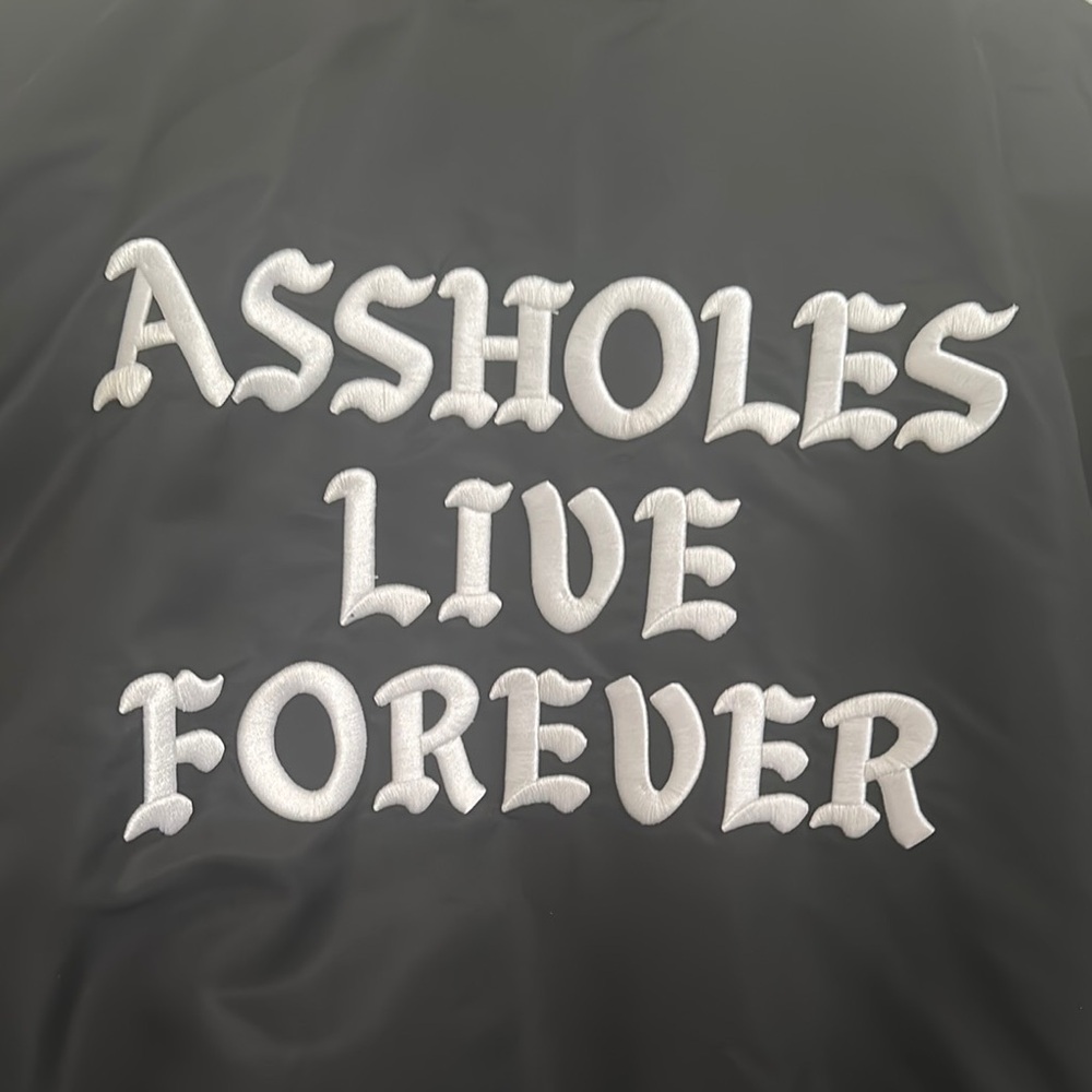 Assholes Live Forever Multi-Color REVERSIBLE Bomber Jacket - XXXL - Picture 5 of 8